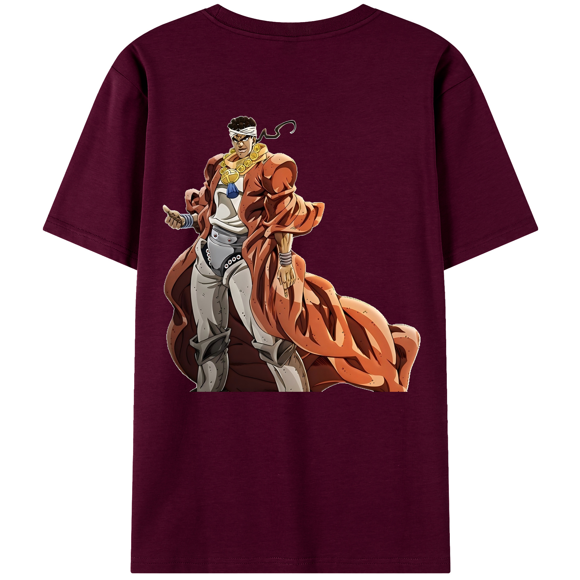 （画像用） ジョジョの奇妙な冒険 ムハンマド?アブドゥル JoJo's Bizarre Adventure Muhammad Avdol レディース半袖Tシャツ(バックプリント)
